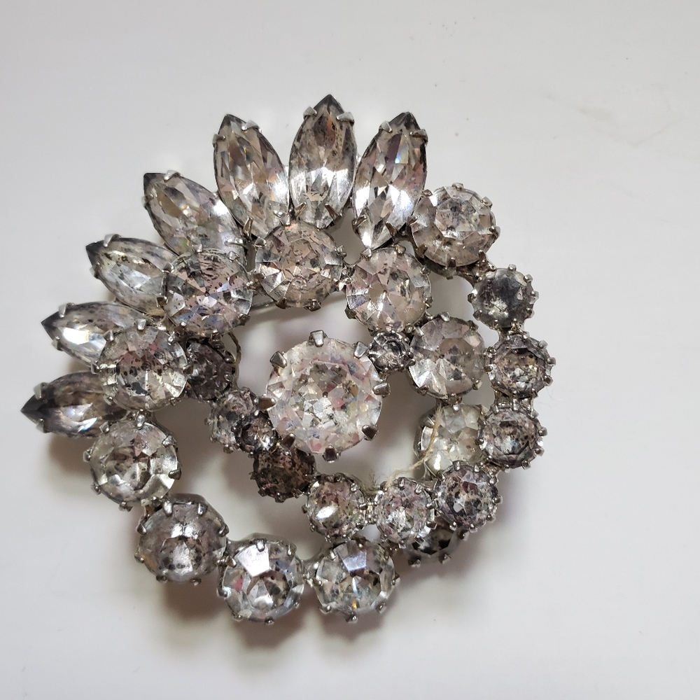 Vintage Crystal Brooch